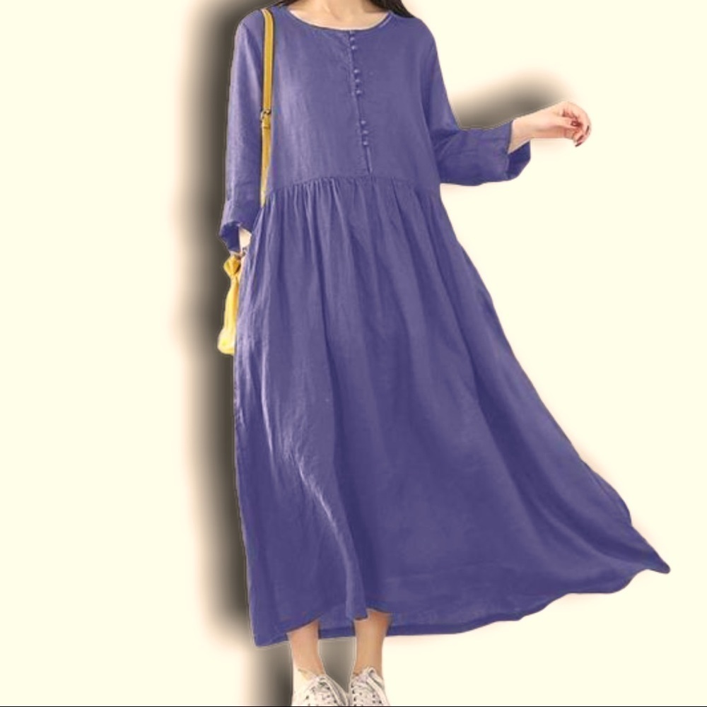 Large Lilac Cotton Chic Maxi. NWOT. Pockets!